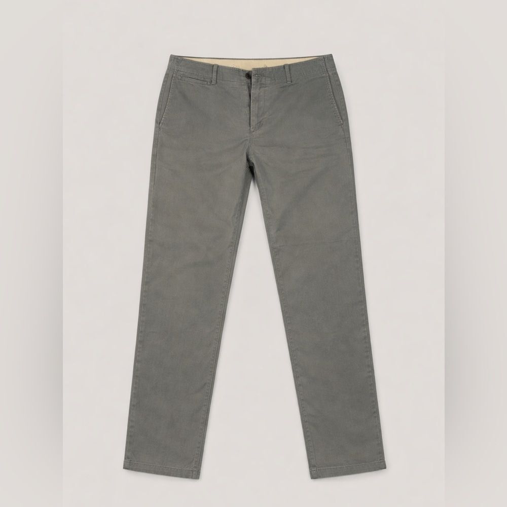 Men’s GAP Gray Chino Pants – 34x32 – Slim Straight Fit Casual Work Pants